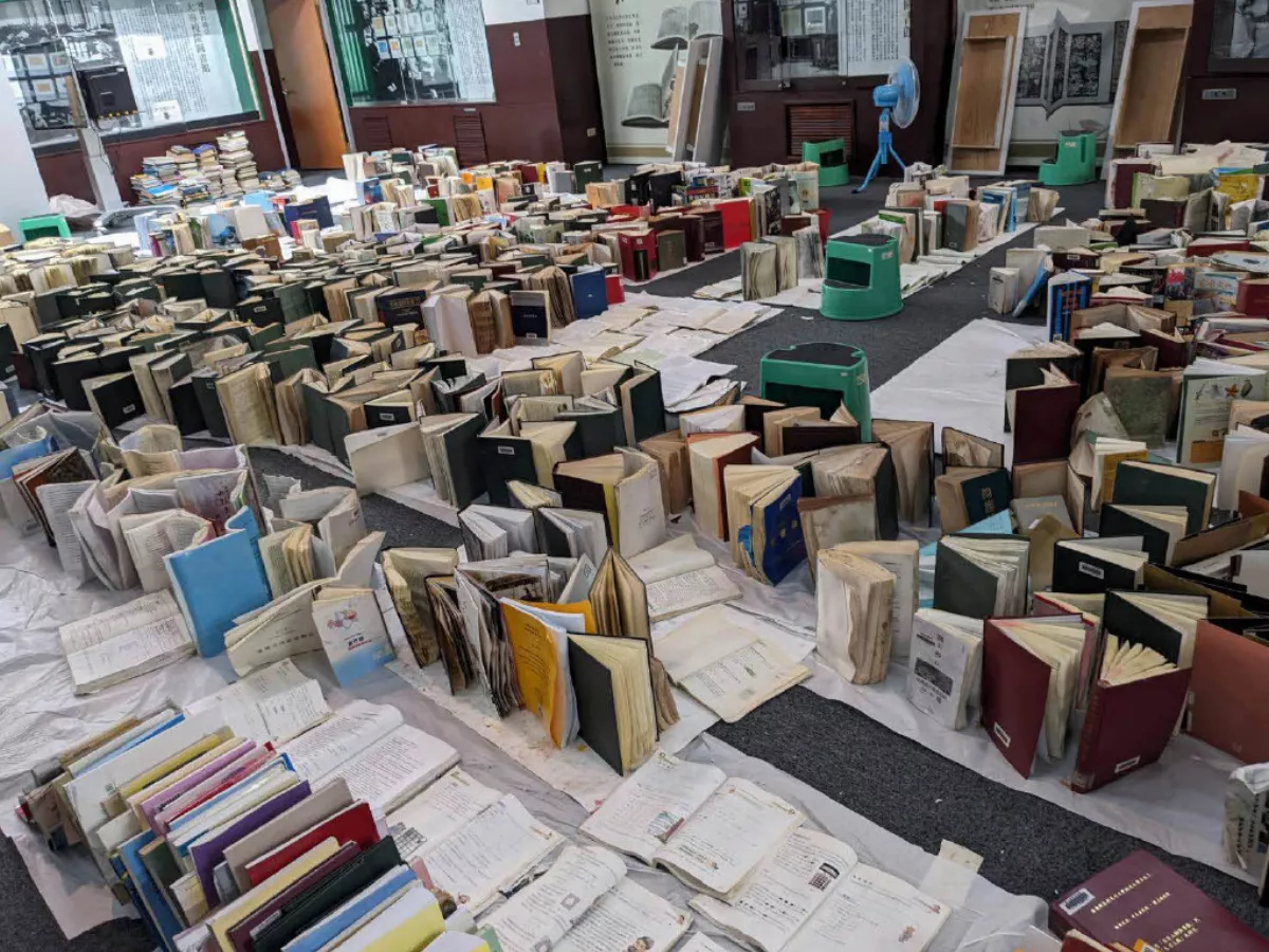 0403地震後天花板塌、書籍泡水 國台圖暫停開放到明年3月底